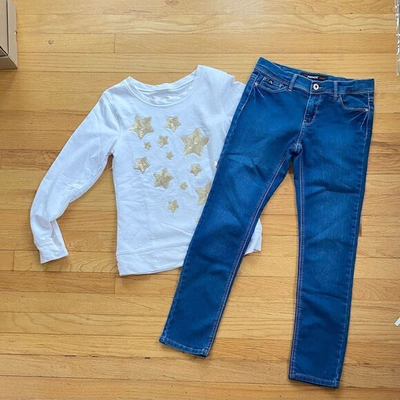Tween Girl Jeans Top Set Outfit 12 14 - Picture 1 of 9
